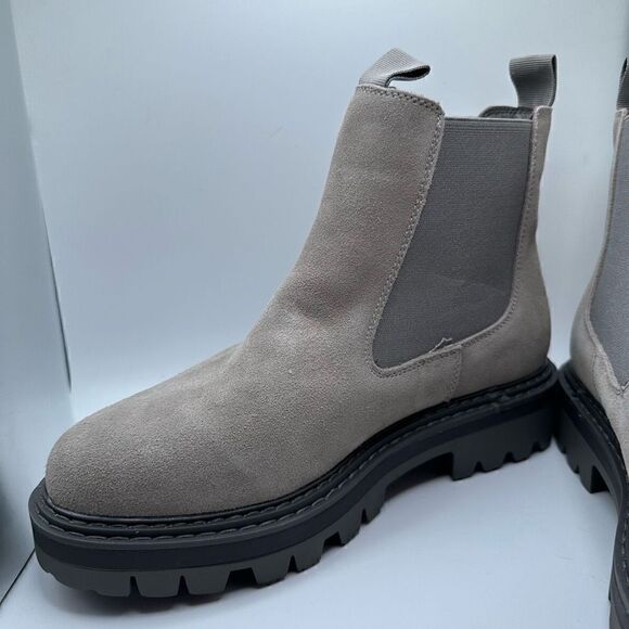 CUSHIONAIRE Women's Genuine Suede Chelsea boot +Memory Foam 9.5 WIDE GRAY - Picture 7 of 7
